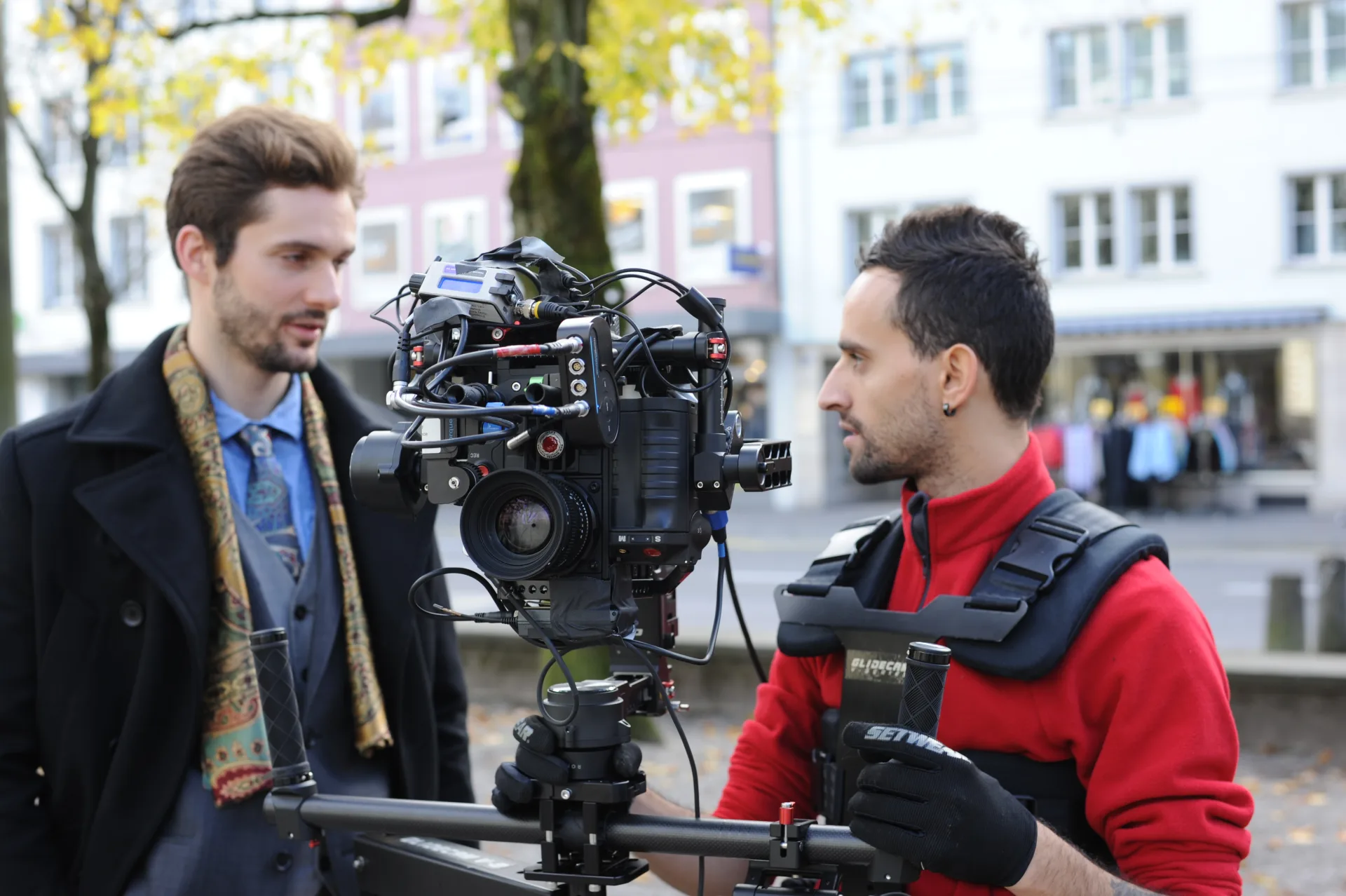 Swiss landscape — production work on location